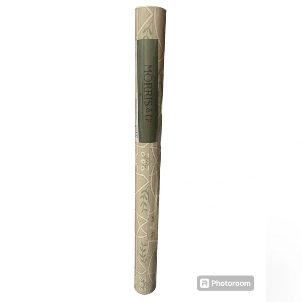 Morris & Co Brophy Trellis in Sage Linen Wallpaper